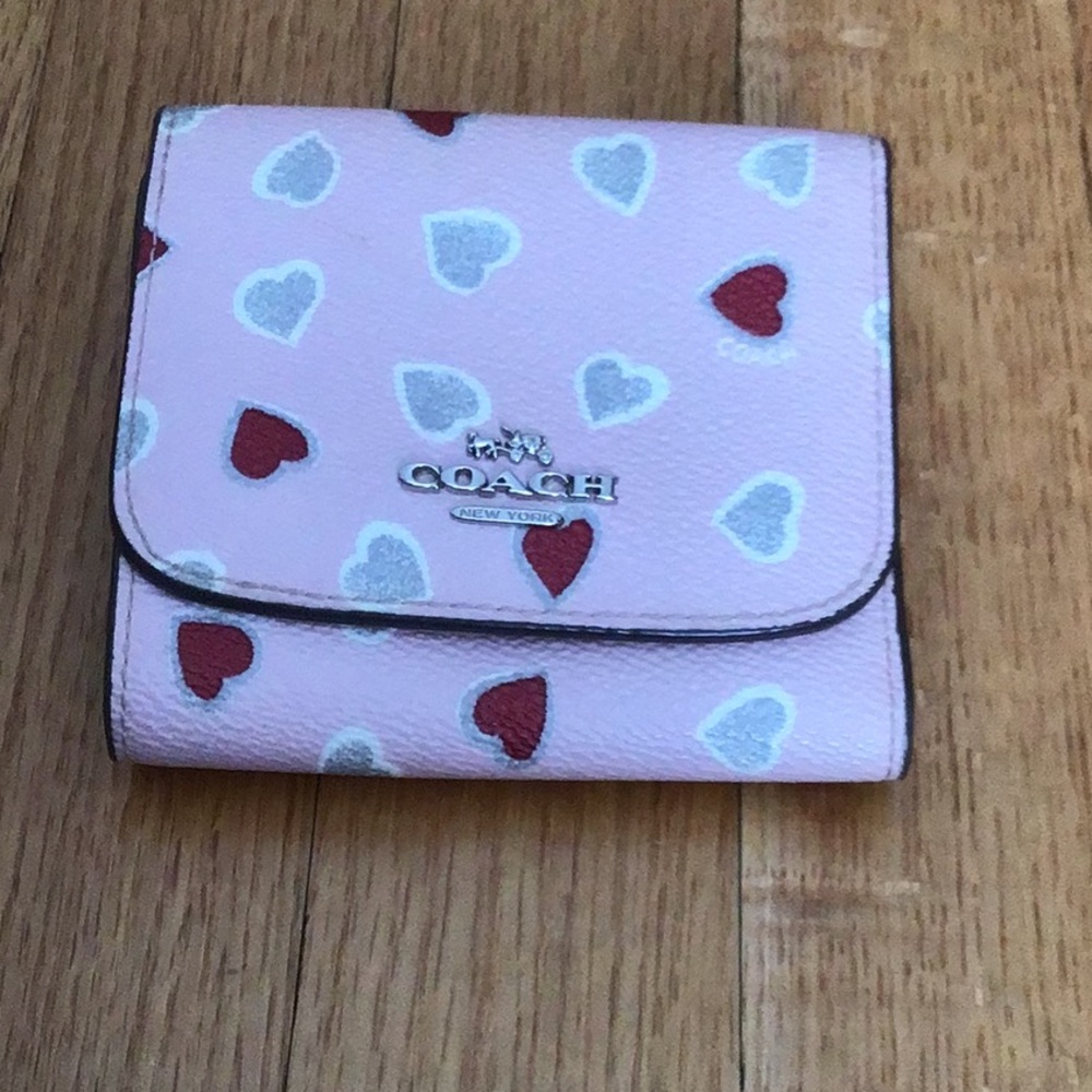Pink leather Coach wallet